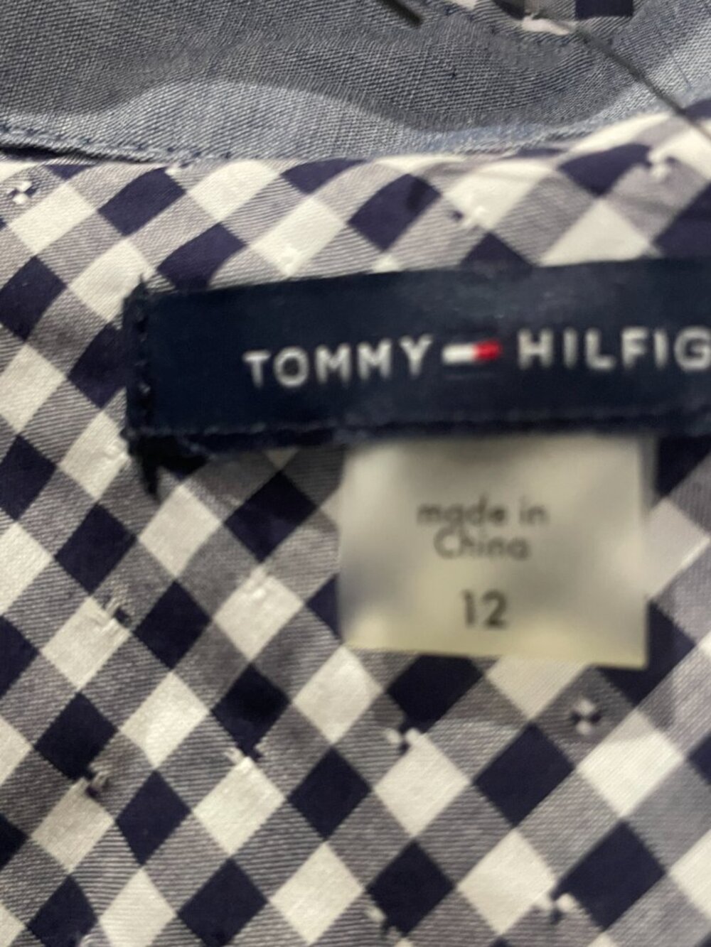 Tommy Hilfiger Women's Gingham-Print Belted Woven Dress Size 12 100% cotton NWT - Picture 6 of 10